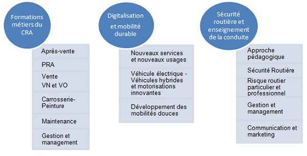 Axes de formation de la Branche